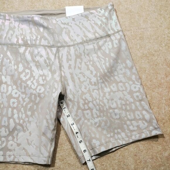 Calvin Klein Womens Performance High Waist Athletic Running Yoga Shorts #7 - Picture 4 of 8